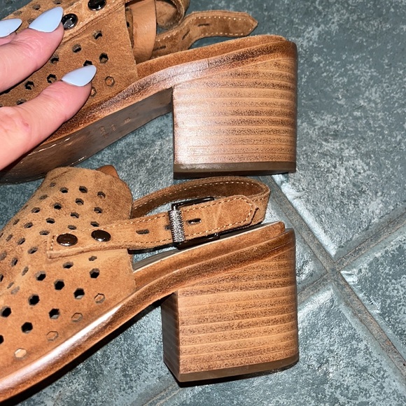 Rag & Bone Brown Suede Open Toe Booties NICE Sz 38 - Picture 10 of 11